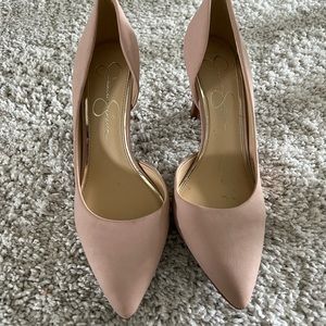 Pale pink heels
